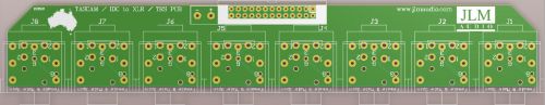 TASCAM / IDC to XLR / TRS IN & OUT PCB